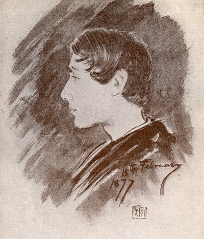 Rabindranath Tagore aged 16, illustrated in 